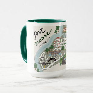 Fort Moore Map Kaffee Tasse