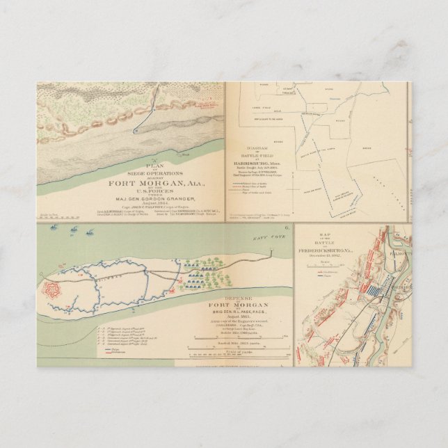 Fort Morgan, Ala Postkarte (Vorderseite)