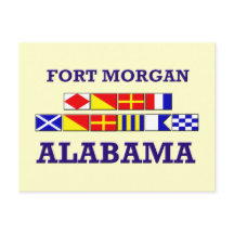 Fort Morgan Flag Postcard