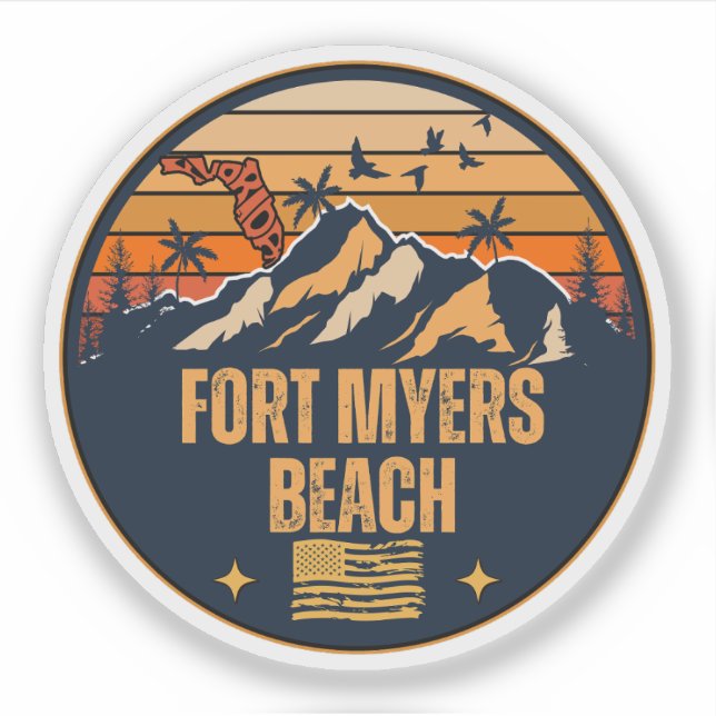 Fort Myers Beach, Florida Aufkleber (Vorderseite)