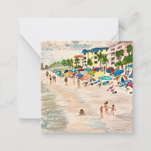 "Fort Myer's Beach" Florida Malerkarte Mitteilungskarte (Vorderseite)