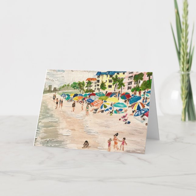 "Fort Myer's Beach" Gemälde von Willlowcatdesigns Karte (Vorderseite)