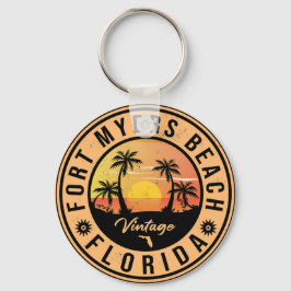 Fort Myers Beach Retro - Florida Retro Sunset Schlüsselanhänger