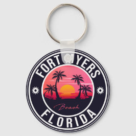 Fort Myers Beach Retro - Florida Souvenirs Keychai Schlüsselanhänger