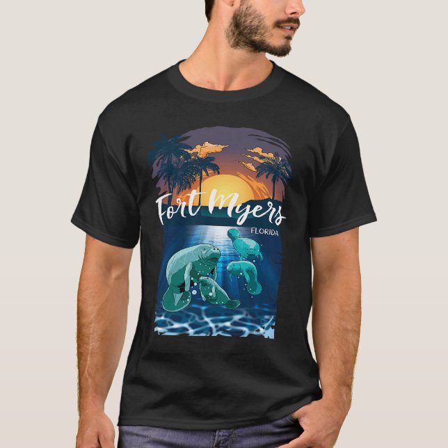 Fort Myers Florida Manatees Vacation Souvenir Man T-Shirt (Vorderseite)