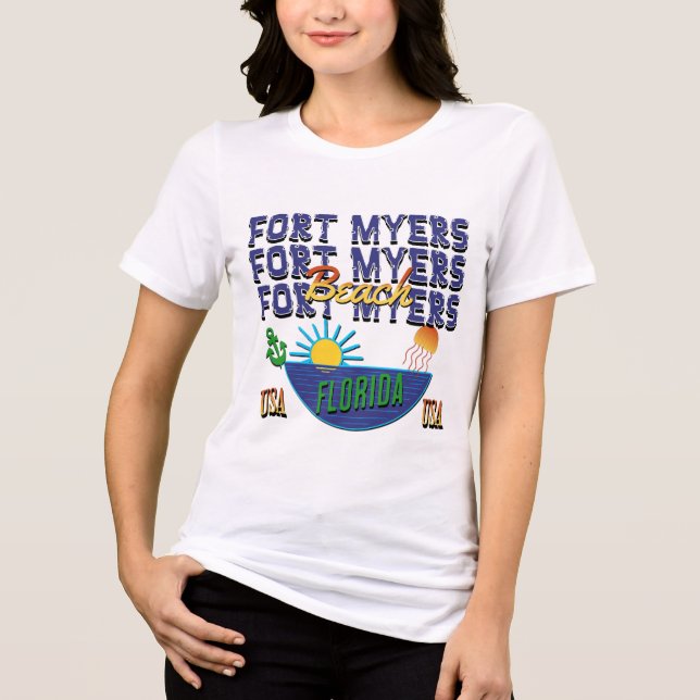 Fort Myers, Florida Tri-Blend Shirt (Vorderseite)