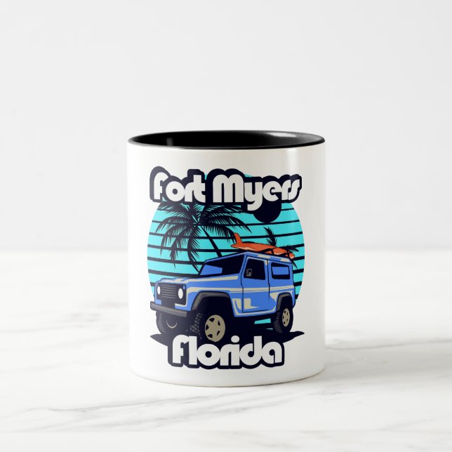 Fort Myers Florida Zweifarbige Tasse (Mittel)