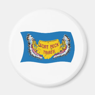 Fort Peck Assiniboine Flag Magnet