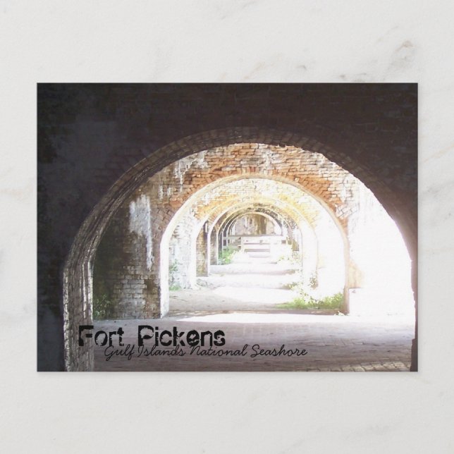 Fort Pickens, Golf Islands National Seashore Postkarte (Vorderseite)