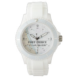 Fort Pierce FL Breitenlängendiagramm Armbanduhr