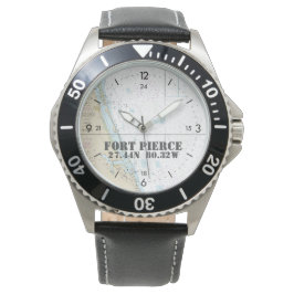 Fort Pierce, FL, nautische Breitengrad Armbanduhr