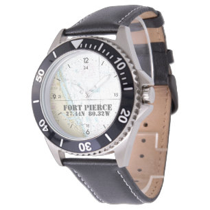 Fort Pierce, FL, nautische Breitengrad Armbanduhr