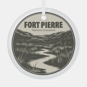 Fort Pierre National Grassland South Dakota Fluss Ornament Aus Glas