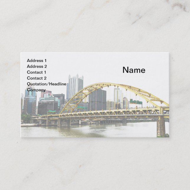 Fort Pitt Bridge in Pittsburgh, Pennsylvania Visitenkarte (Vorderseite)