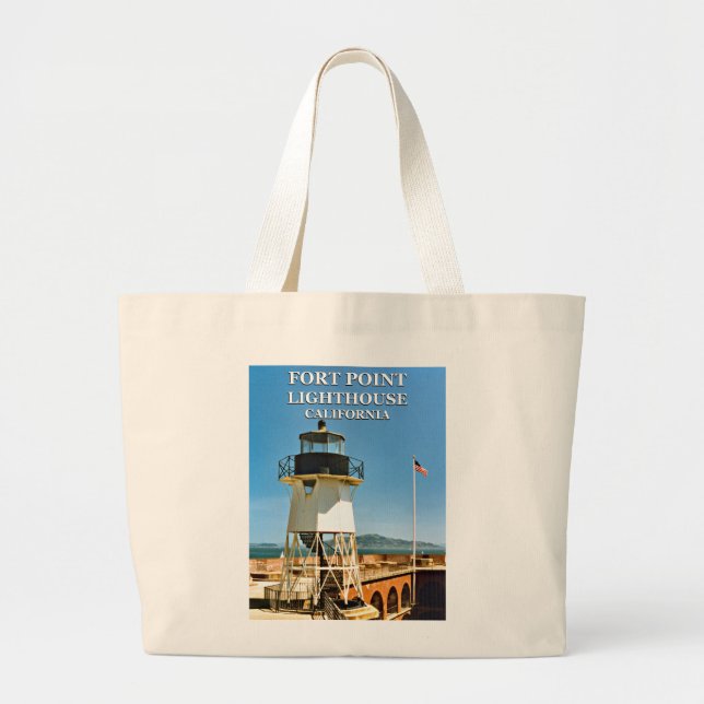 Fort Point Lighthouse, Kalifornien Tote Bag Jumbo Stoffbeutel (Vorne)