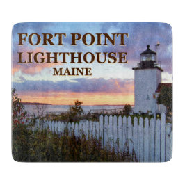 Fort Point Lighthouse, Maine Cutting Board Schneidebrett
