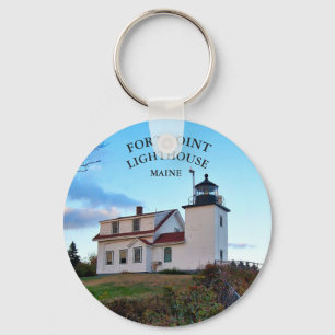 Fort Point Lighthouse Maine Schlüsselanhänger