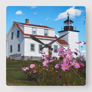 Fort Point Lighthouse, Maine Square Uhr