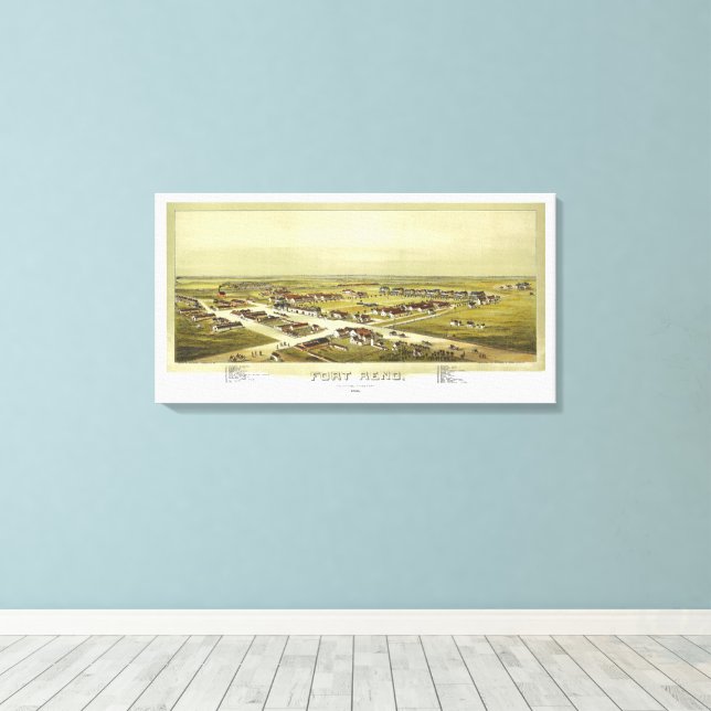 Fort Reno Oklahoma Territory 1891 Lithograph Leinwanddruck (Insitu (Holzboden))