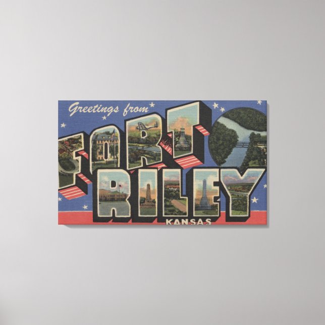 Fort Riley, Kansas - Große Briefszenen Leinwanddruck (Vorderseite)