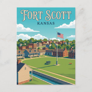 Fort Scott Kansas Postkarte