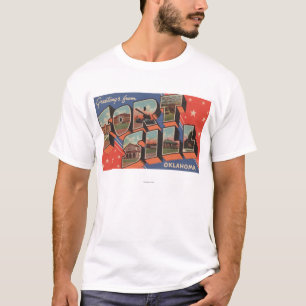 Fort Sill, Oklahoma - große Buchstabe-Szenen T-Shirt