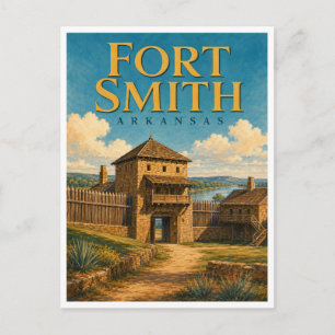 Fort Smith Arkansas Frontier Fort GeoSaga Postkarte
