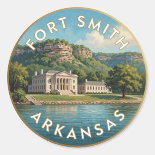 Fort Smith Arkansas Historische Reise  Runder Aufkleber