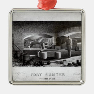 Fort Sumter, Innenansicht der Körperverletzung de Ornament Aus Metall