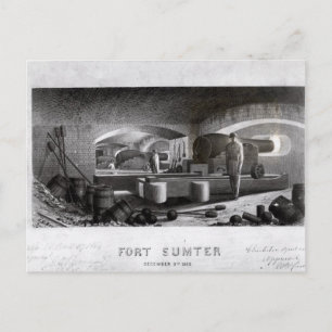 Fort Sumter, Innenansicht von drei Gun Battery Postkarte
