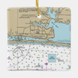 Fort Walton Beach Chart Keramikornament<br><div class="desc">Fort Walton Beach Weihnachtsschmuck mit nautischen Diagramm gemacht.</div>