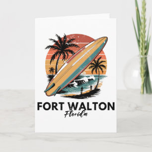 Fort Walton Beach Florida Surfbrett Strand Karte