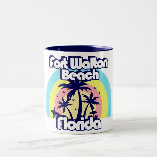 Fort Walton Beach Florida Zweifarbige Tasse (Mittel)