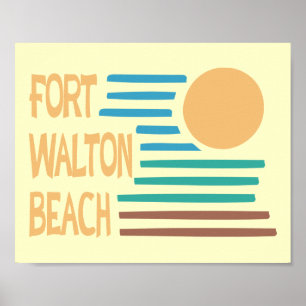 Fort Walton Beach geometrischer Entwurf Poster