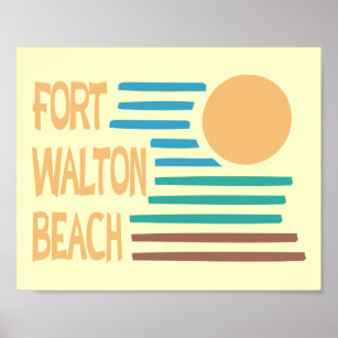 Fort Walton Beach geometrisches Design Poster