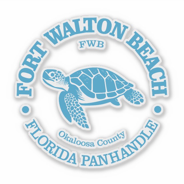 Fort Walton Beach (Meeresschildkröte) Aufkleber (Vorderseite)