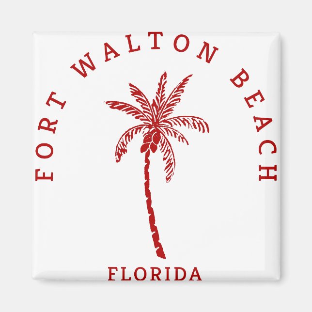 Fort Walton Beach Palm Tree Magnet (Vorne)