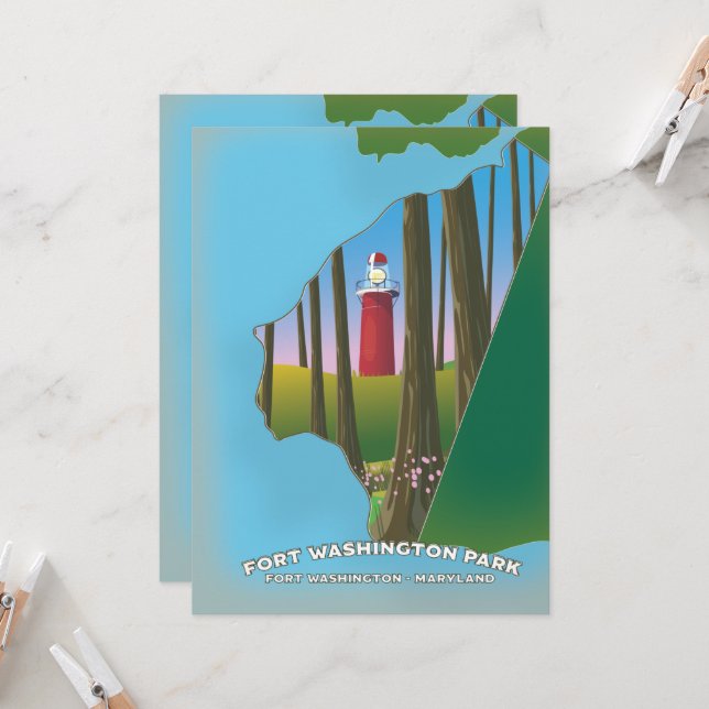 Fort Washington Park Maryland Map (Vorderseite/Rückseite Beispiel)
