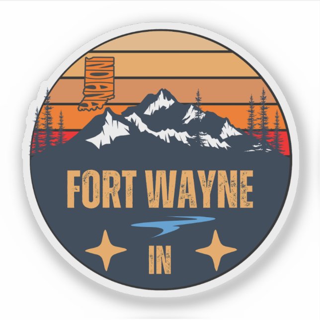 Fort Wayne, Indiana Aufkleber (Vorderseite)