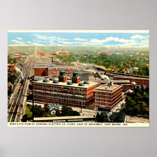 Fort Wayne, Indiana elektrische Pflanze 1930 Poster