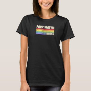 Fort Wayne Indiana Pride Rainbow Flag Gay Pride T-Shirt