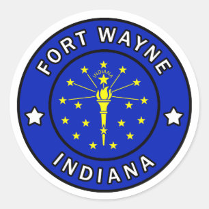 Fort Wayne Indiana Runder Aufkleber