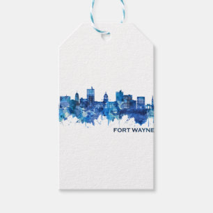 Fort Wayne Indiana Skyline Blue Geschenkanhänger
