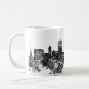 Fort Wayne Indiana Skyline BW Kaffeetasse