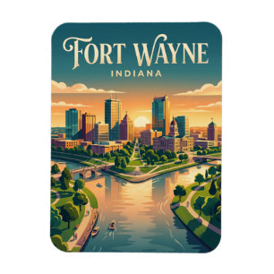 Fort Wayne USA Magnet