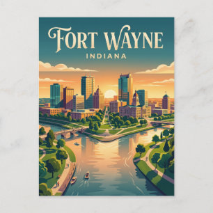 Fort Wayne USA Postkarte