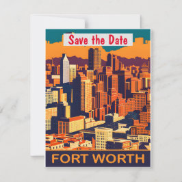 Fort Worth Save the Date Postcard