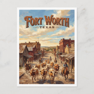 Fort Worth Stockyards Texas Postkarte