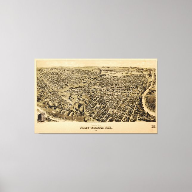 Fort Worth, Texas (1891) Leinwanddruck (Vorderseite)
