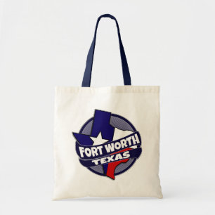 Fort Worth Texas Fahne platzen Wiederverwendbar To Tragetasche